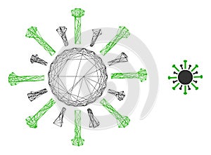 Web Net Contagious Virus Vector Icon