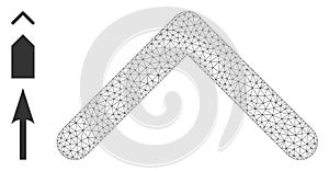 Web Net Direction Up Icon with Simple Symbols