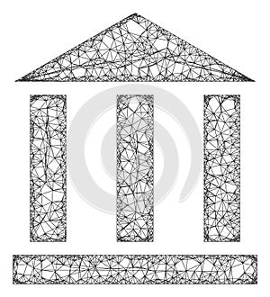 Web Net Library Building Vector Icon