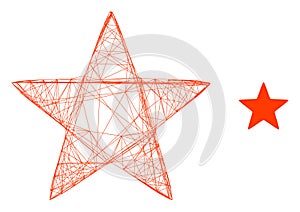 Web Net Red Star Vector Icon