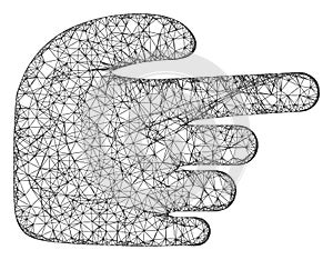 Web Net Right Index Finger Vector Icon