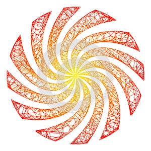 Web Net Rotation Swirl Vector Icon