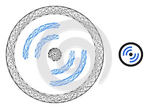 Web Net Rotor Rotation Vector Icon