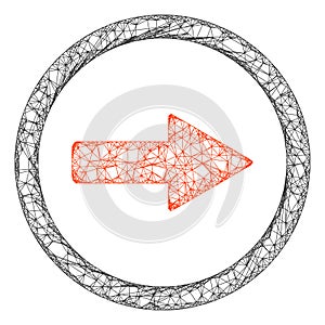 Web Net Rounded Right Arrow Vector Icon