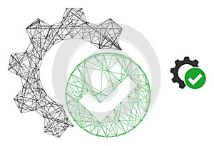 Web Network Apply Settings Gear Vector Icon