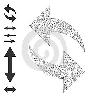 Web Network Refresh Icon with Simple Symbols