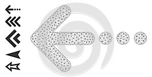 Web Network Send Left Icon with Simple Pictograms