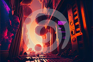 Web 3.0 is a new generation of the Internet, using blockchain, digital illustration generative AI.