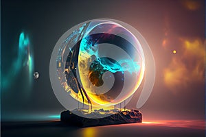 Web 3.0 is a new generation of the Internet, using blockchain, digital illustration generative AI.