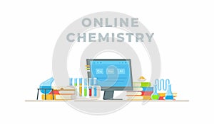 Vector illustration of conducting experiments.