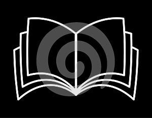 Open book simple icon