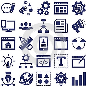Web and Optimization Isolated Vector Icons Set which can easily modify or editable