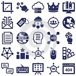 Web and Optimization Isolated Vector Icons Set which can easily modify or editable