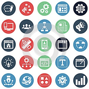 Web and Optimization Isolated Vector Icons Set which can easily modify or editable