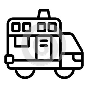 Web order rescue vehicle icon outline vector. Person health