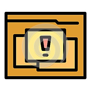 Web page alert icon vector flat