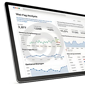 Web page analysis graph illustration photo