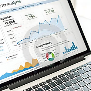 Web page analysis graph illustration photo