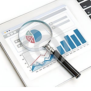 Web page analysis optimization icon photo