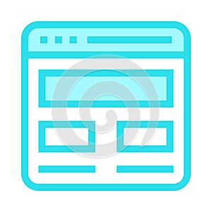 Web page arrow color line icon