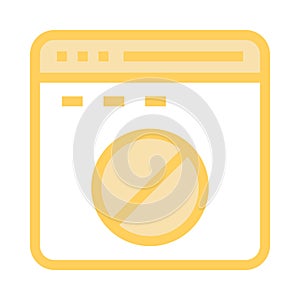 Web page block color line icon