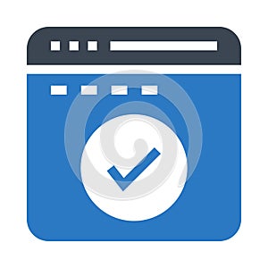 Web page check glyphs double color icon