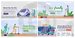 Web page collection for electric transport promo