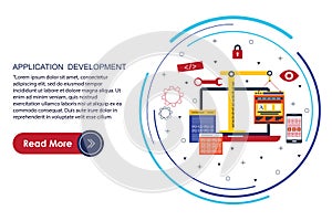 application development vector concept stock