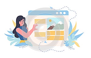 Web page design and development.