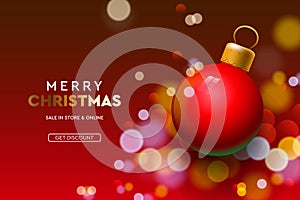 Web page design template for Christmas Sale. Vector illustration for landing page, poster, banner and website