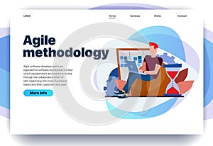 Web page design templates for agile methodology