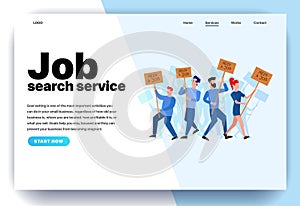 Web page design templates for job search service