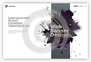 Web page design templates, welcome screen, banner Concepts for website and mobile website development.