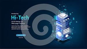 Web page development of networks with Artificial Intelligence. Concept - Quantum computing