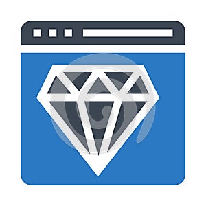 Web page diamond glyphs double color icon