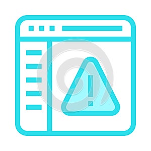 Web page error color line icon