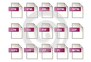 Web Page File Icons