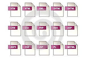 Web Page File Icons