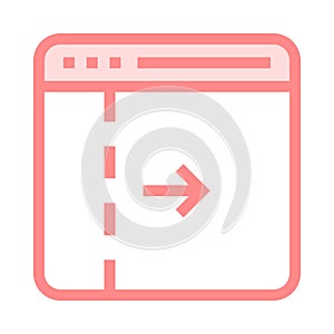 Web page forward color line icon