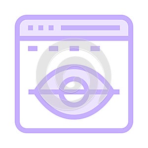 Web page hide color line icon