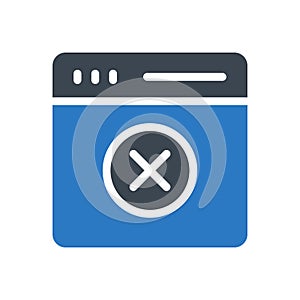 Web page vector glyph color  icon