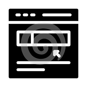 Web page vector glyph flat icon