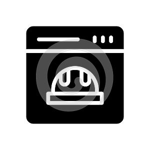 Web page vector glyph flat icon