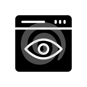 Web page vector glyph flat  icon