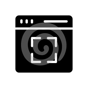 Web page vector glyph flat  icon