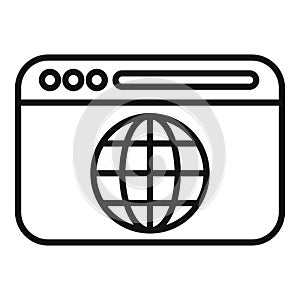 Web page internet icon outline vector. Data server cloud
