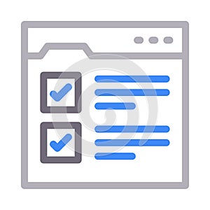 Web page like glyph flat vector icon