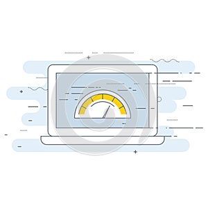 Web page loading speed test icon - site performance optimization