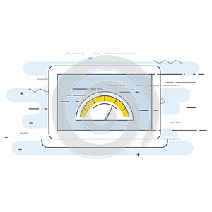 Web page loading speed test icon - site performance optimization