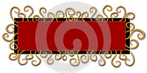 Web Page Logo Black Red Swirls
